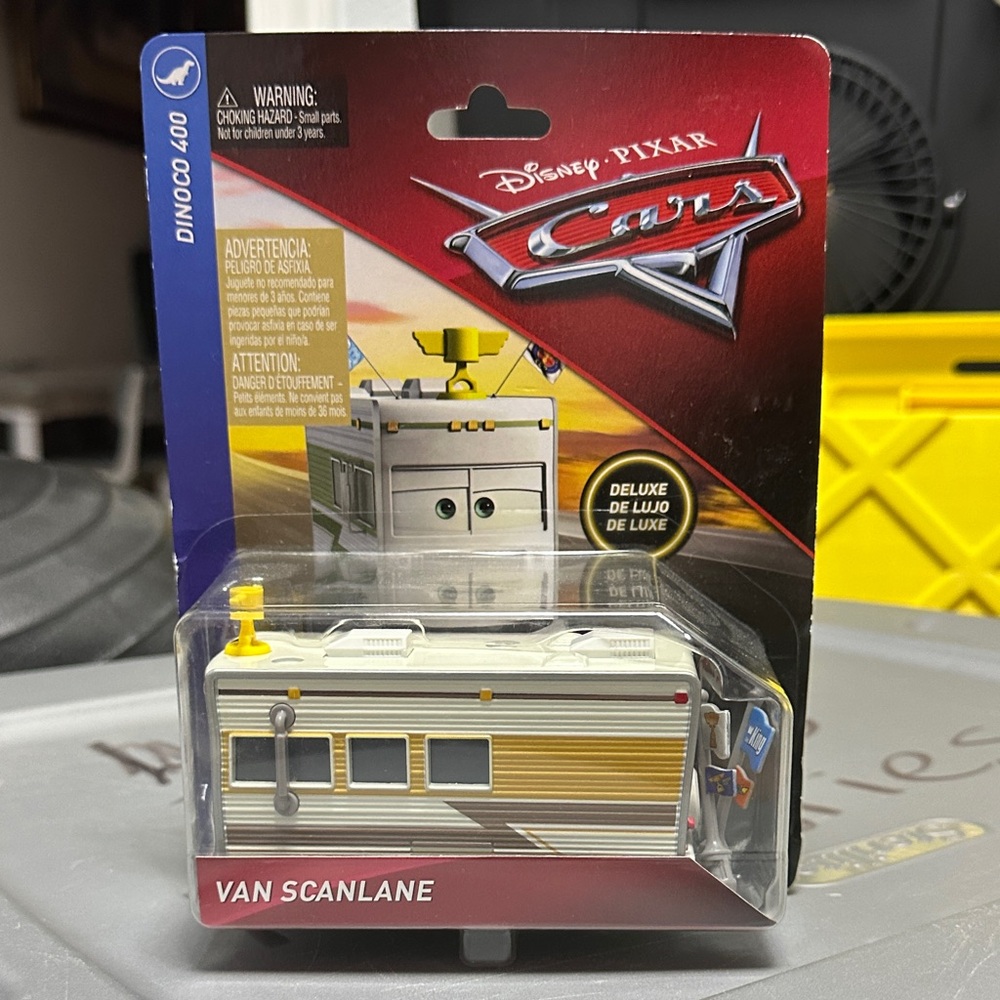 Mattel Disney Cars Van Scanlane Toy - Silver and Yellow